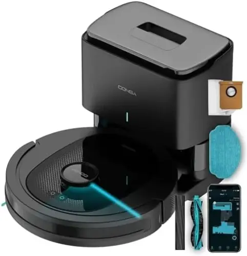 Cecotec Conga 8490 Ultimate Power Autossucção Laser Wi-Fi Preto