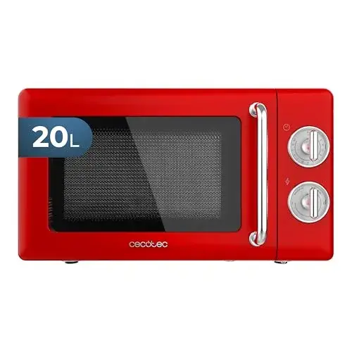 Cecotec ProClean 3010 Retro 700W Microondas 20L Vermelho