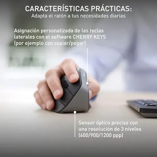 Cherry JW-4500 Mouse Wireless Vertical Preto