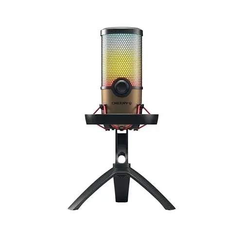 Cherry UM 9.0 PRO RGB Microfone de Mesa USB-C Iluminação RGB