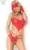Chilirose Body com Vendas e Luvas CR-3882 Red