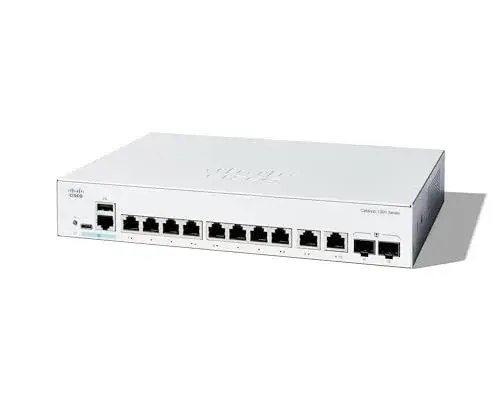 Cisco Catalyst 1300-8T-E-2G Switch 8 portas