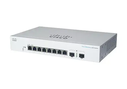 Cisco CBS220-8P-E-2G Switch de Rede 10/100/1000 8 Portas PoE