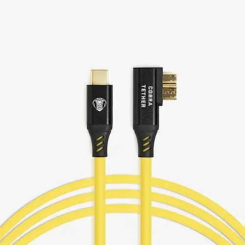 Cobra Tether Cabo USB-C para micro-B 10m Amarelo
