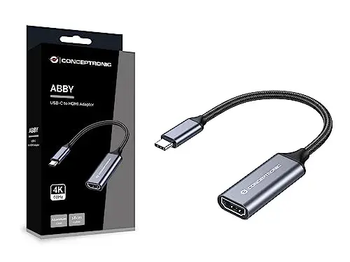 Conceptronic ABBY09G Cabo Conversor USB-C para HDMI 18 cm Macho