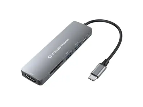Conceptronic DONN11G Adaptador USB-C 4K Ultra HD Cinzento