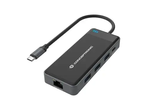 Conceptronic DONN14G Docking Station USB-C HDMI 2 portas cinza