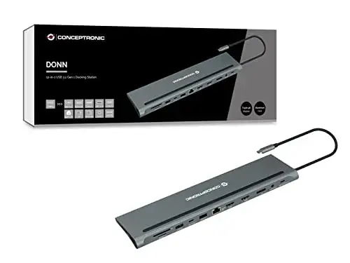 Conceptronic DONN17G USB-C USB 3.2 Gen 1 HDMI DP USB3.0/2.0 Cinza