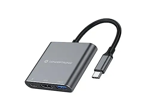 Conceptronic DONN18G USB-C 4K Ultra HD Cinzento