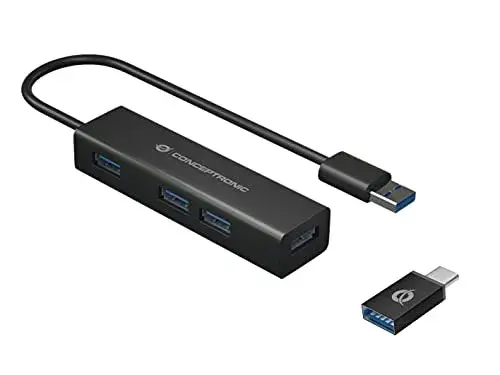 Conceptronic HUBBIES06B Hub USB 3.2 Gen 1 6 portas