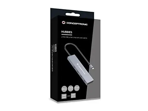 Conceptronic HUBBIES14G USB-C Compatibilidade USB 3.2 Gen 2