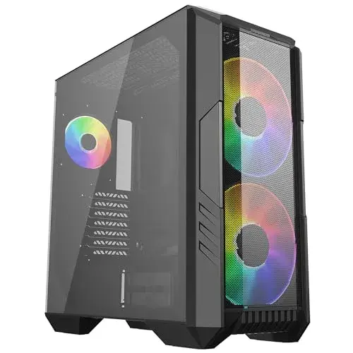 Cooler Master Caixa E-ATX HAF 500 Mesh ARGB Preto Midi Tower