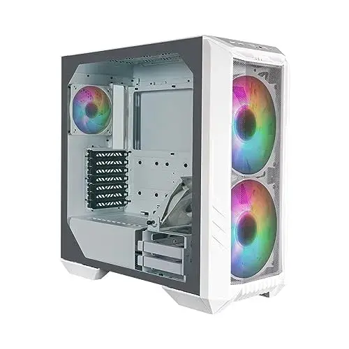 Cooler Master HAF 500 Midi Tower PC Branco Refrigeração com Ventoinhas ARGB 200mm