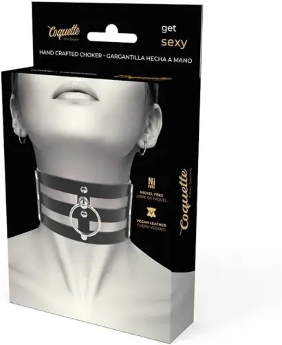 Coquette Chic Desire Gargantilha Artesanal Preto Ajustável