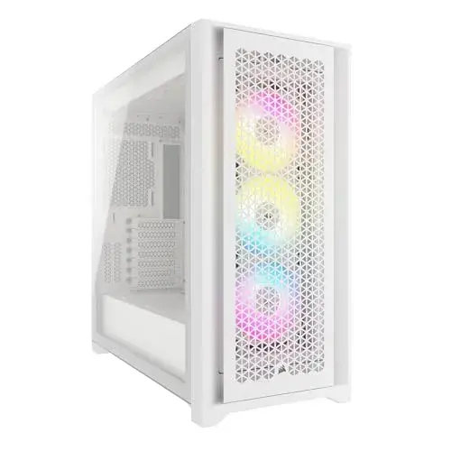 Corsair 5000D RGB Airflow Caixa de PC 520 mm Branca com vidro temperado