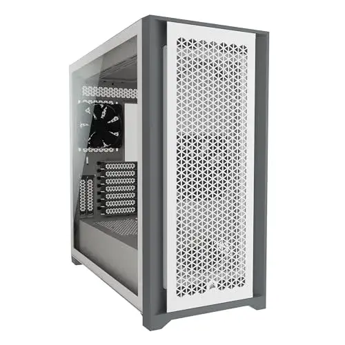 Corsair 5000D Torre ATX Branco Temperado Espaçoso com Gestão de Cabos