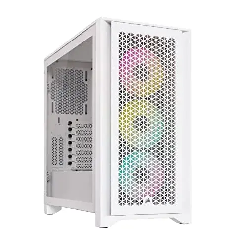 Corsair iCUE 4000D Airflow ATX {Branca} RGB, vidro temperado