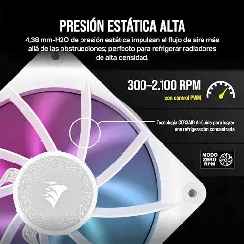 Corsair ventoinha para PC PWM Branco RX120