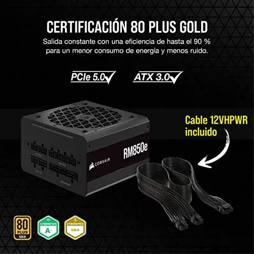 Corsair 850W RM850e ATX 3.0 Preto