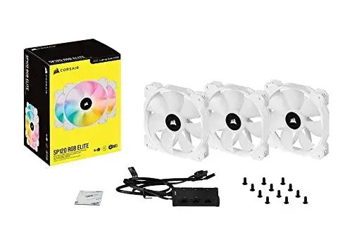 Corsair ventoinha para PC 120mm branco iCUE SP120 RGB ELITE