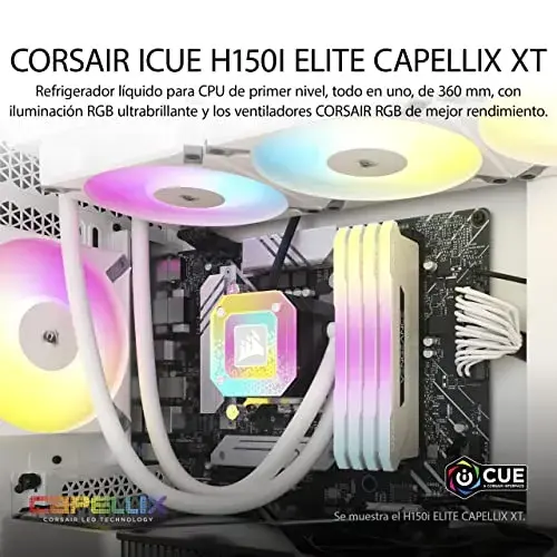 Corsair Water Cooling iCUE H150i Elite Capellix XT RGB 360mm Branco
