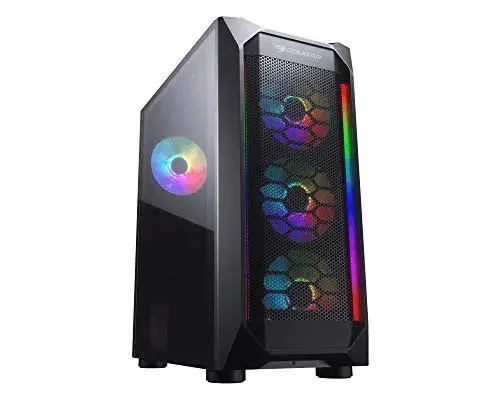 Cougar MX410 Mesh-G RGB Caixa Midi Tower Preto com vidro temperado
