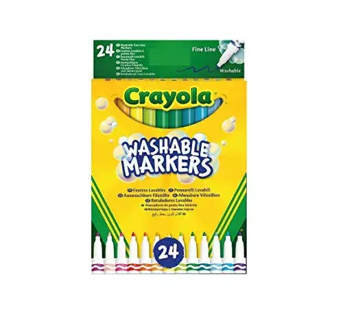 Crayola Set 24 Marcadores Laváveis Punta Fina