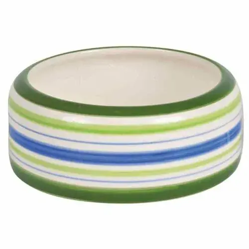 Trixie Comedouro em Cerâmica 200ml 11cm Verde/Azul/Creme