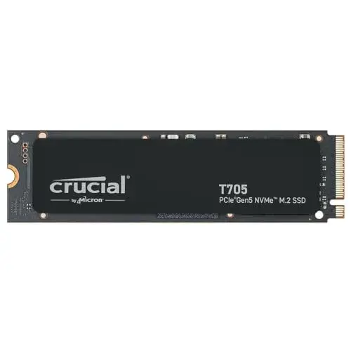 Crucial T705 1TB NVMe M.2 2280 Velocidade Extrema Preto
