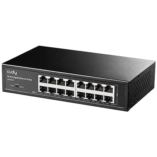 Cudy GS1016 Switch Gigabit 16 Portas Preto