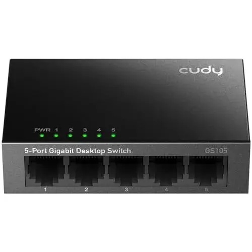 Cudy Switch GS105 Gigabit UnManaged 5 Portas Preto