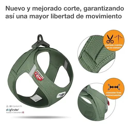 Curli Peitoral Clasp Air Mesh Verde Escuro XL