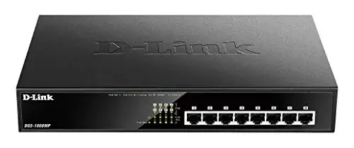 D-Link DGS-1008MP Switch Gigabit Ethernet 8 Portas PoE Preto