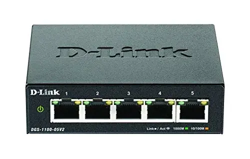 D-Link DGS-1100-05V2 Switch Gigabit 5 Portas Preto