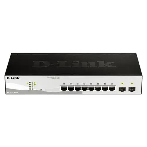 D-Link DGS-1210-10 Switch Gerido Gigabit 10/100/1000Mbps 8 Portas Preto