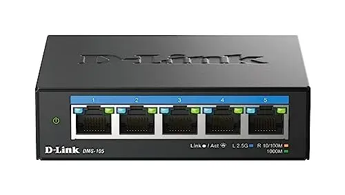 D-Link DMS-105 Switch de Rede 2.5G 5 Portas Preto