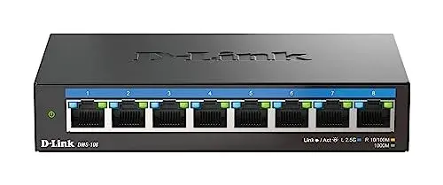 D-Link DMS-108 Switch de Rede 2.5G 8 Portas Preto