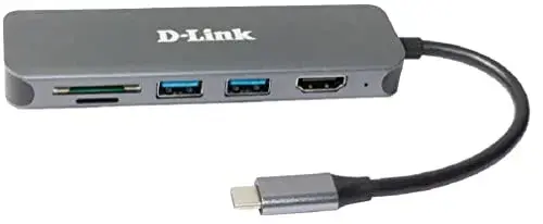 D-Link Hub 6-in-1 USB-C com HDMI 4K, 3 portas