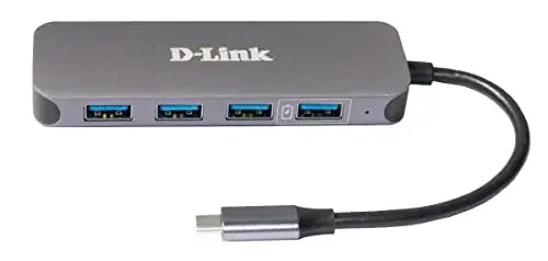 D-Link Hub USB-C com 4 portas USB 3.0 e carregamento de 60W
