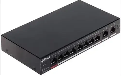 Dahua DH-CS4010-8ET-110 Switch de Rede PoE 8 Portas Preto