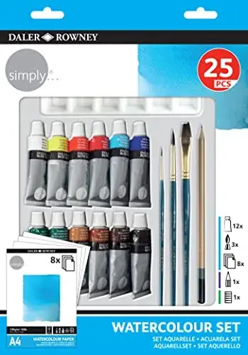Daler Rowney Kit Pinturas Aguarela 25 Peças
