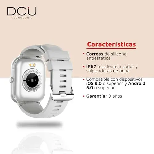 DCU Tecnologic Curved Glass Pro Smartwatch Grey 1.83″