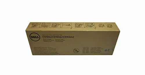 Dell 593-11122 Tinteiro Cyan 9000 páginas Compatível com impressoras Dell C3760N, C3760DN, C3765DNF