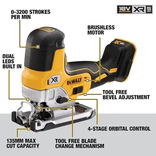 DeWALT DCS335NT-XJ Serra de Vaivém Sem Fios