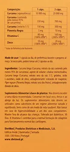 Dietmed Curcumega Max 10.000mg Concentração Reforçada 60 Cápsulas
