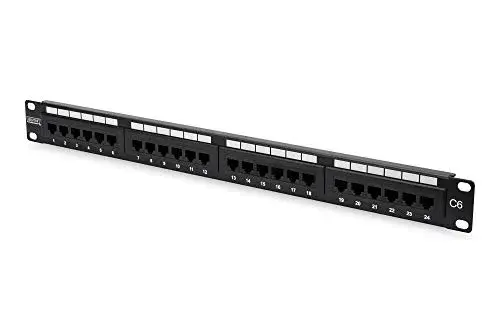 Digitus DN-91624U Patch Panel UTP RJ45 24 Portas Cat6 Preto