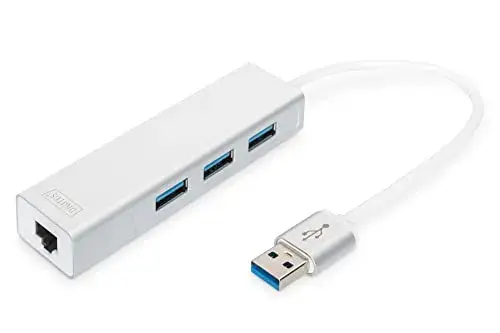 Digitus HUB USB 3-Port 3.0 Gigabit LAN Adapter