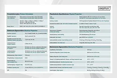 Digitus DK-1743-VH-D-1 Cabo de rede Cat7 10 metros laranja