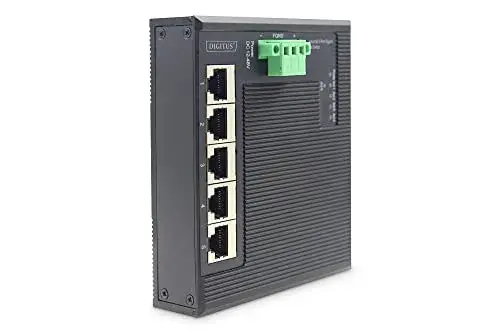 Digitus DN-651126 Switch Industrial Gigabit 5 portas Preto e azul