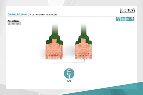 Digitus RJ45 Cat6e 1M Verde